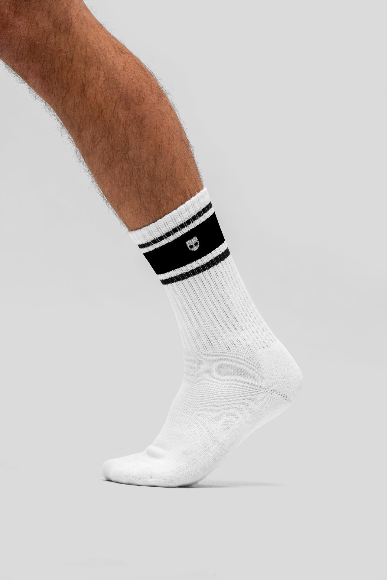 Black Stripe Crew Socks