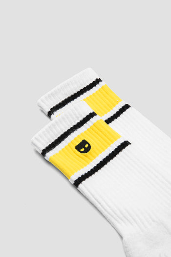 Yellow Gold Stripe Crew Socks