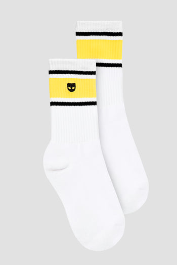 Yellow Gold Stripe Crew Socks