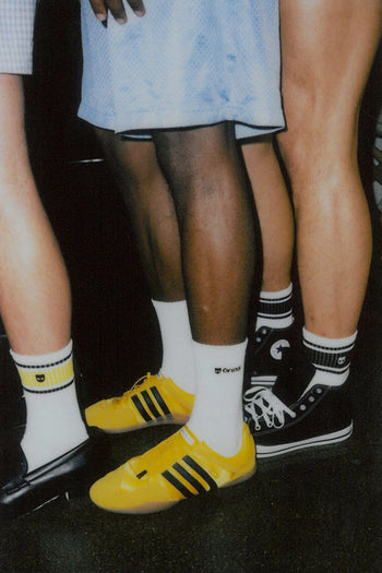Yellow Gold Stripe Crew Socks