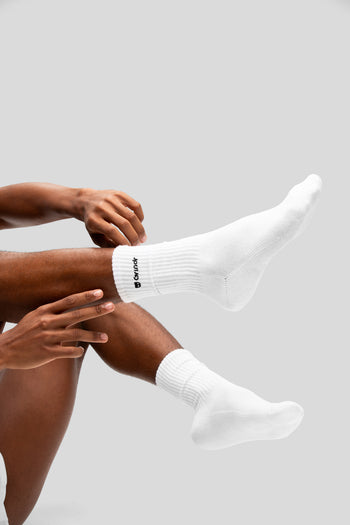 White Crew Socks